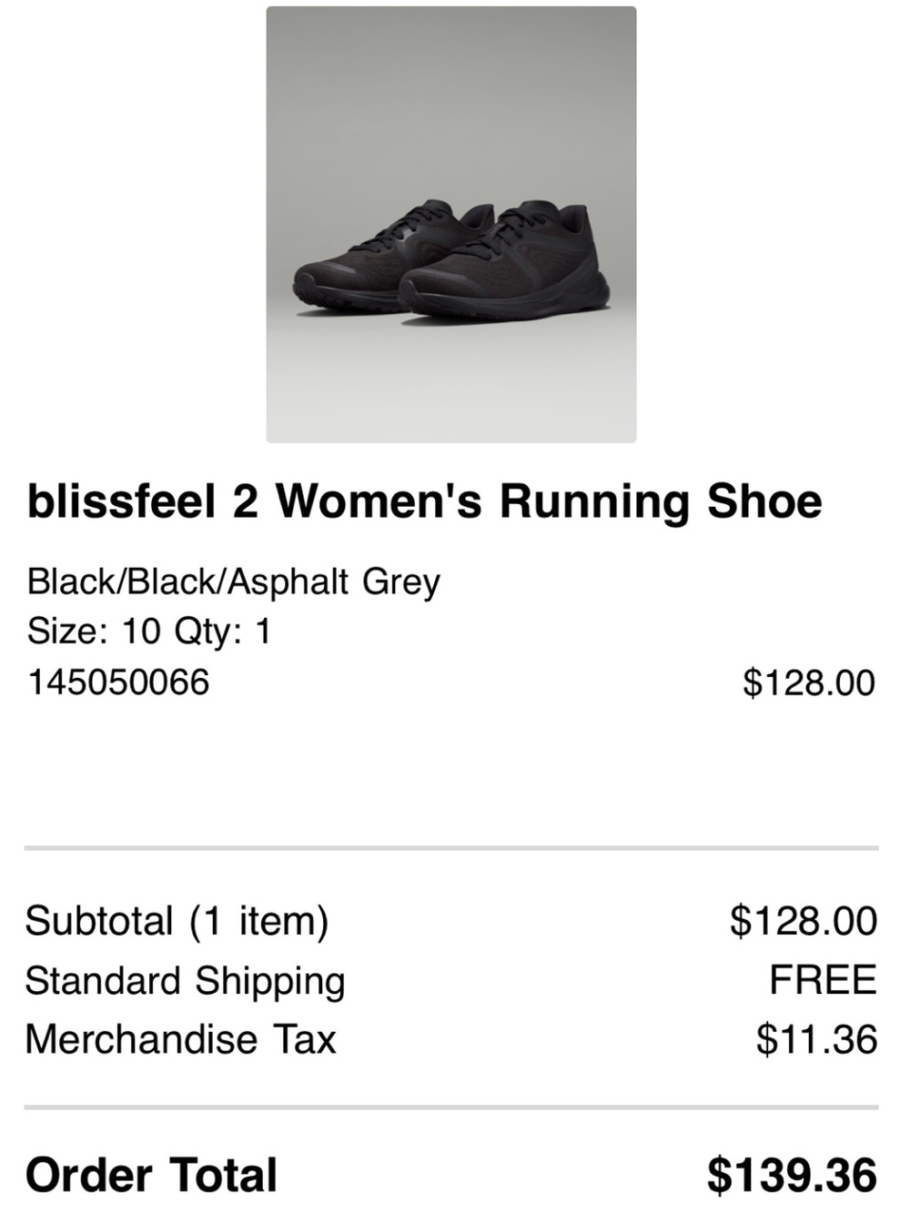 Lululemon Blissfeel 2 women’s Running Shoe - Black/Asphalt grey